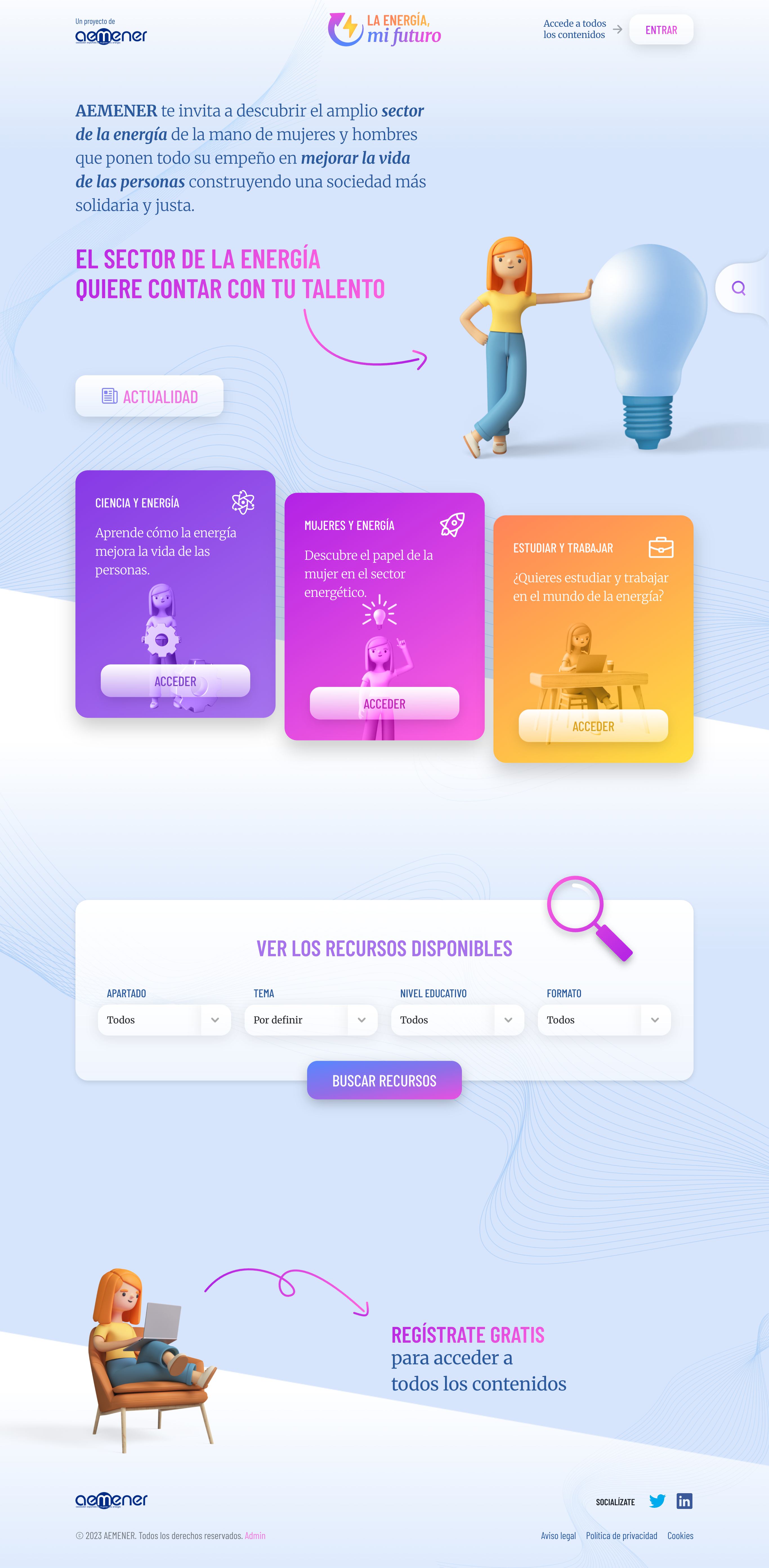 Dise&ntilde;o de web para campa&ntilde;a de sensibilizaci&oacute;n sobre la participaci&oacute;n de las mujeres cient&iacute;ficas en el sector energ&eacute;tico