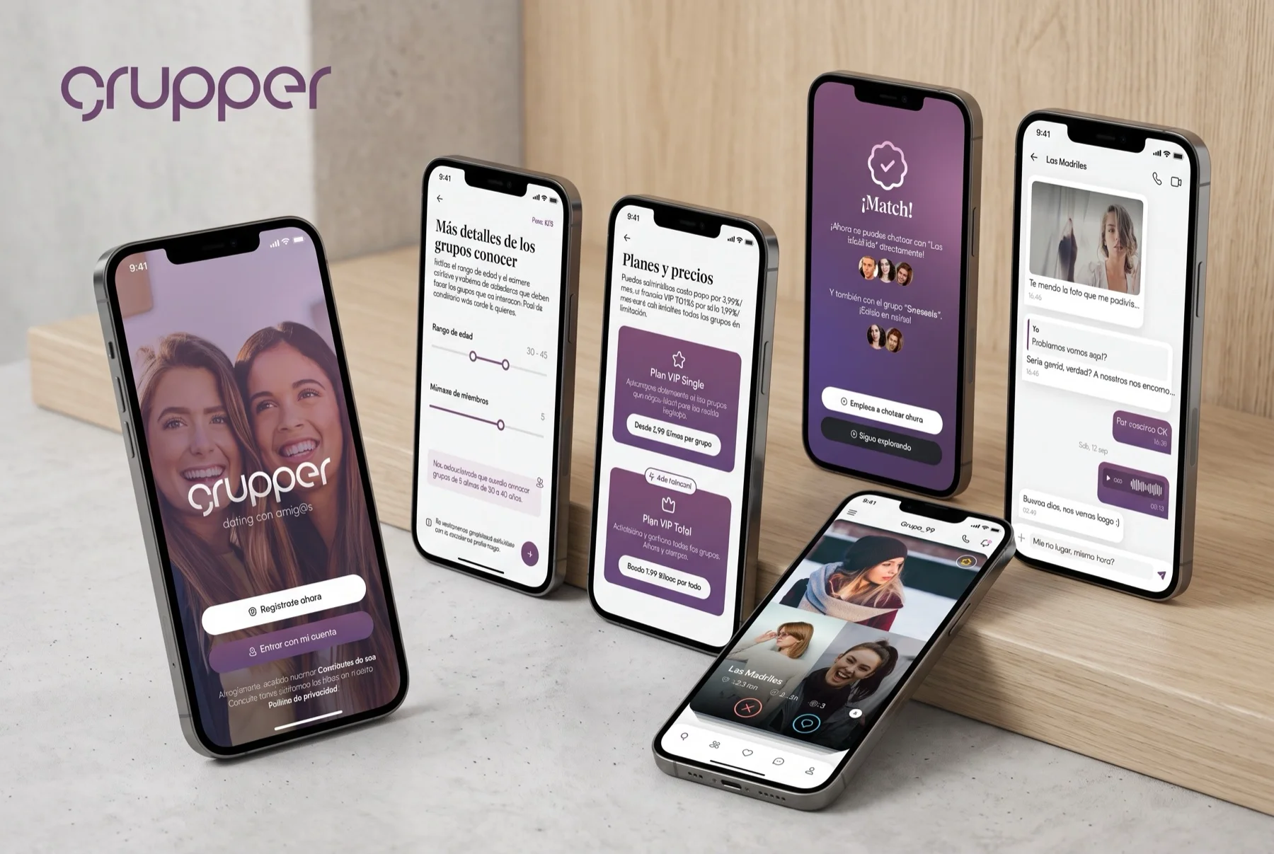 Diseño de interfaz y arquitectura del sistema de dating grupal