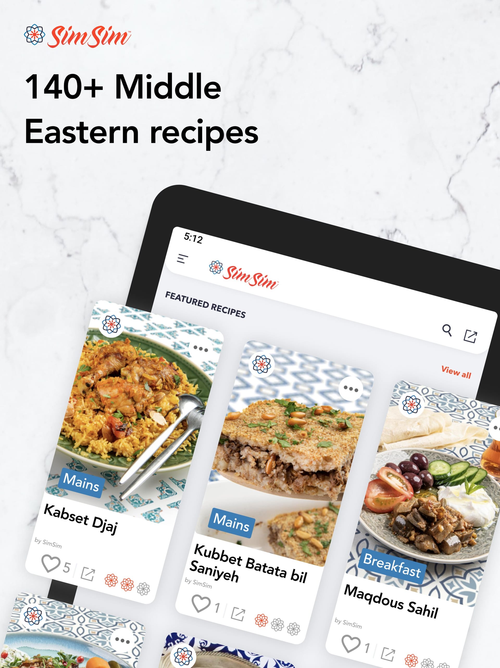 Pantalla de recetas